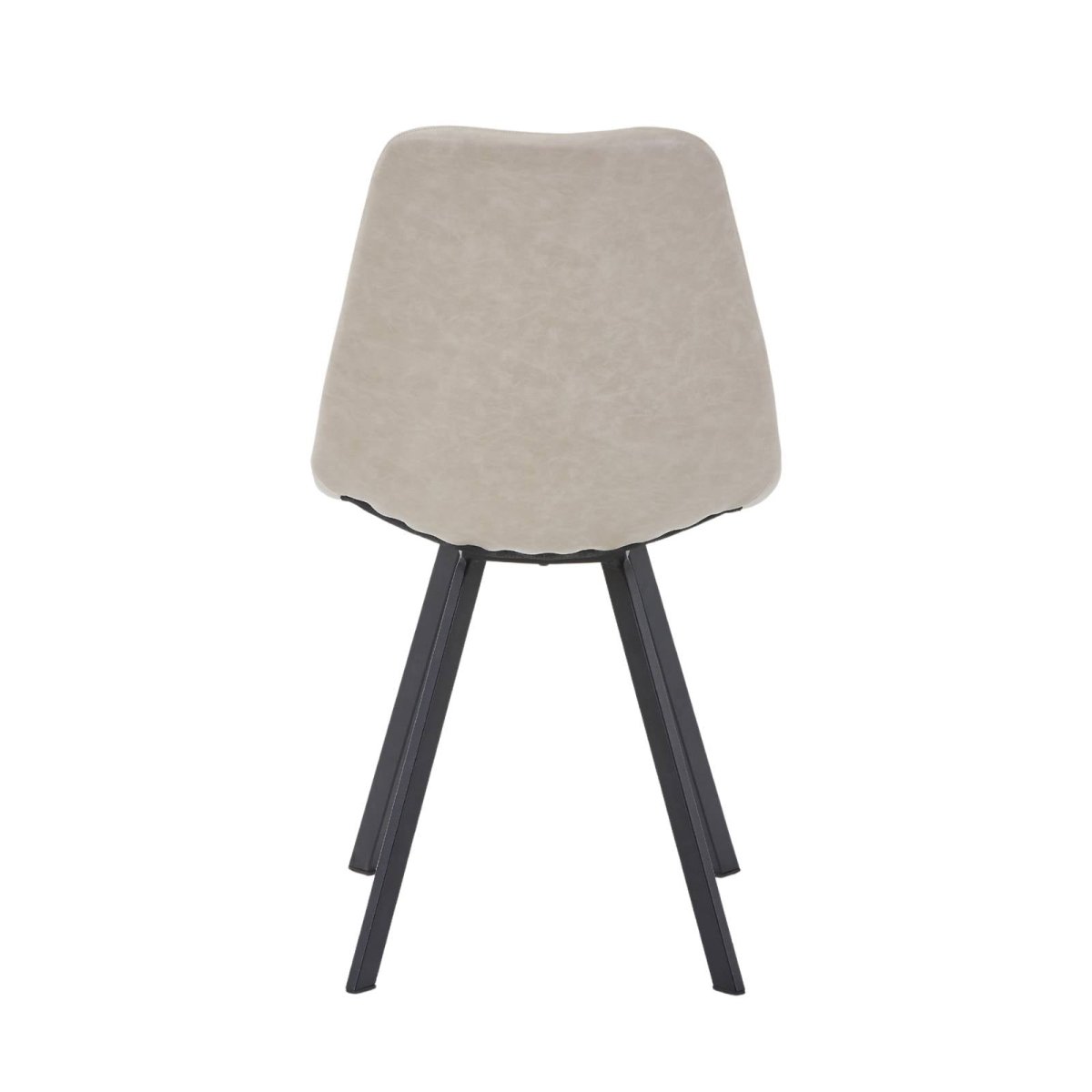 Markley Leather Dining Chair With Black/Gold Metal Legs