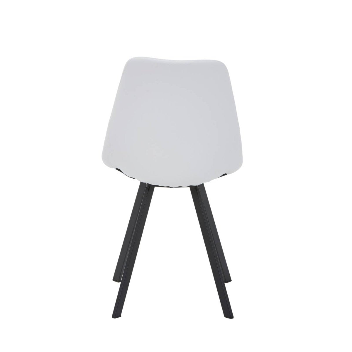 Markley Leather Dining Chair With Black/Gold Metal Legs