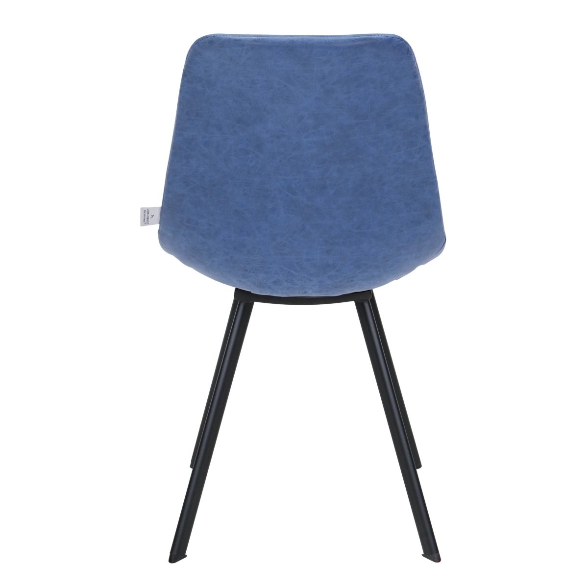 Markley Leather Dining Chair With Black/Gold Metal Legs
