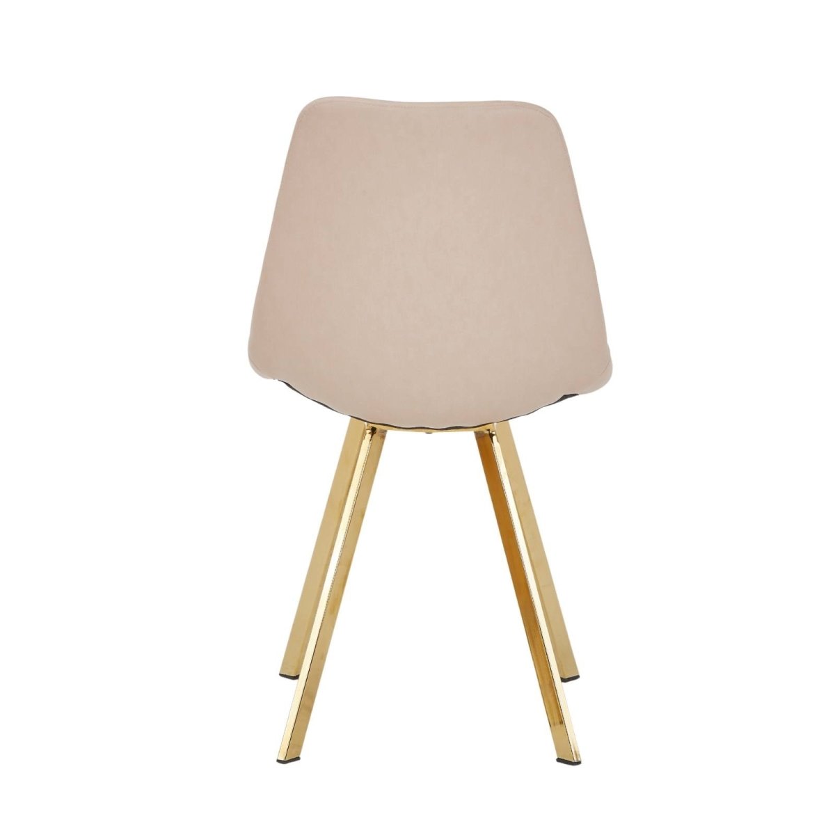 Markley Leather Dining Chair With Black/Gold Metal Legs