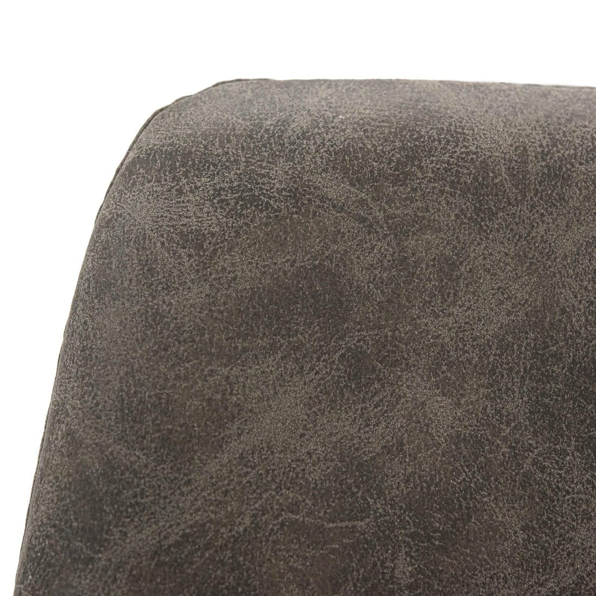 Markley Leather Dining Chair With Black/Gold Metal Legs