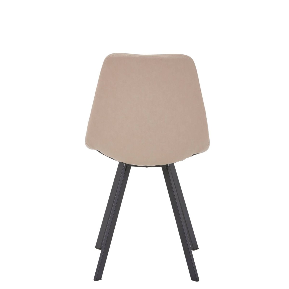 Markley Leather Dining Chair With Black/Gold Metal Legs