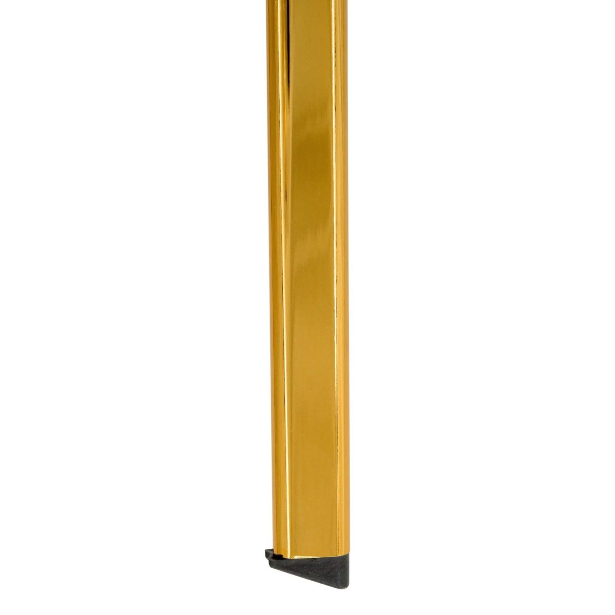 Markley Leather Dining Chair With Black/Gold Metal Legs