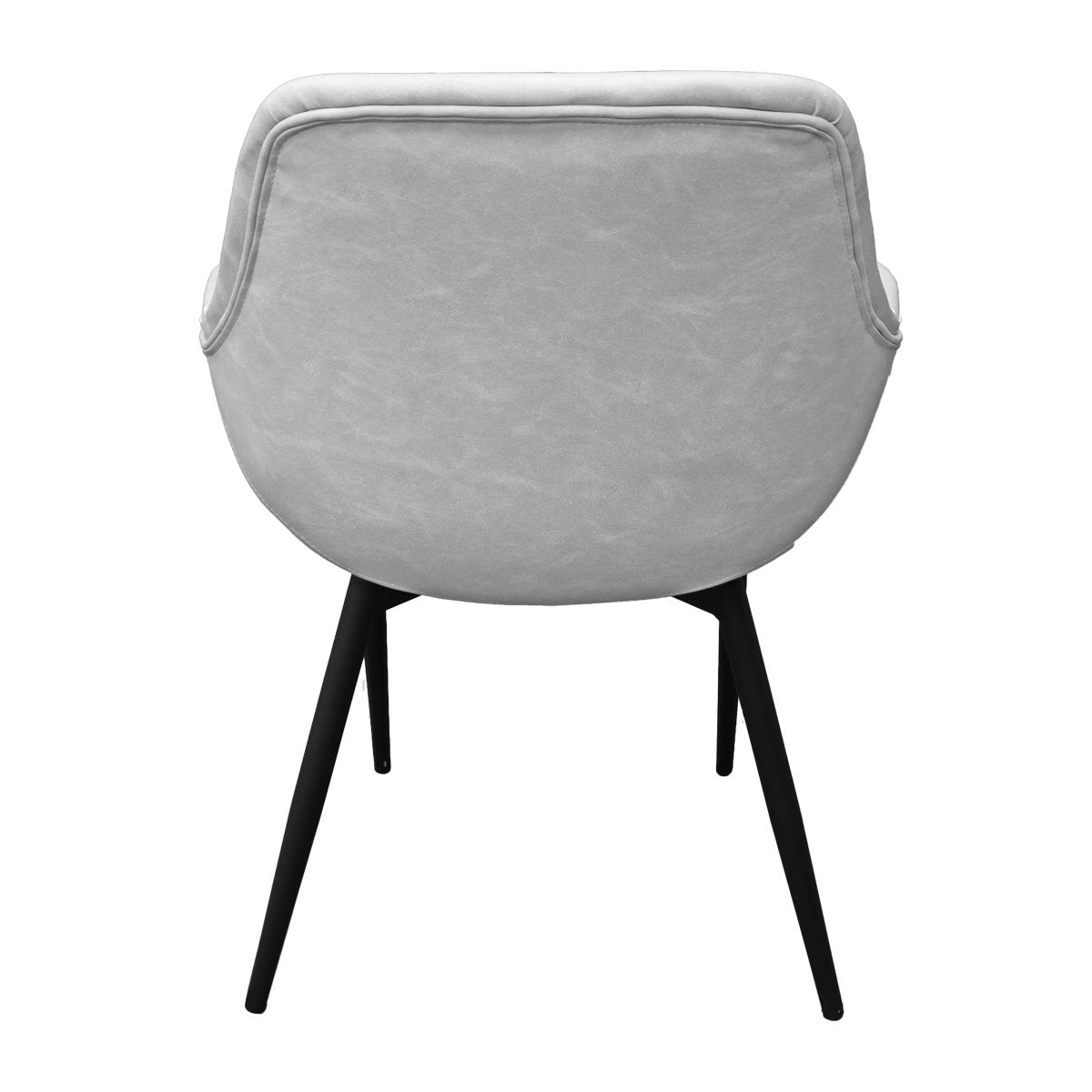 Markley Leather Dining Chair with Powder - Coated Iron Legs