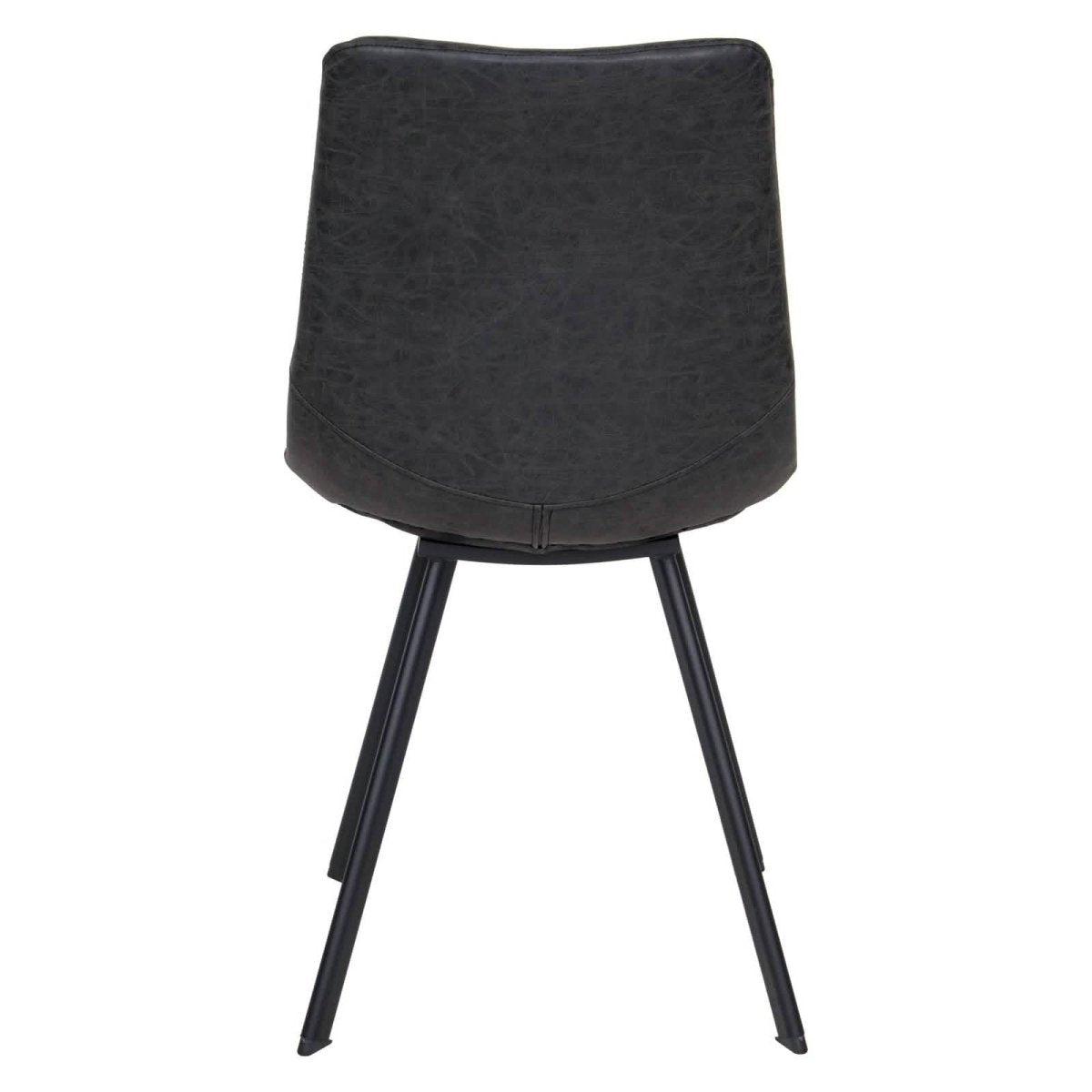 Markley Modern Leather Dining Chair With Metal Legs Set of 4