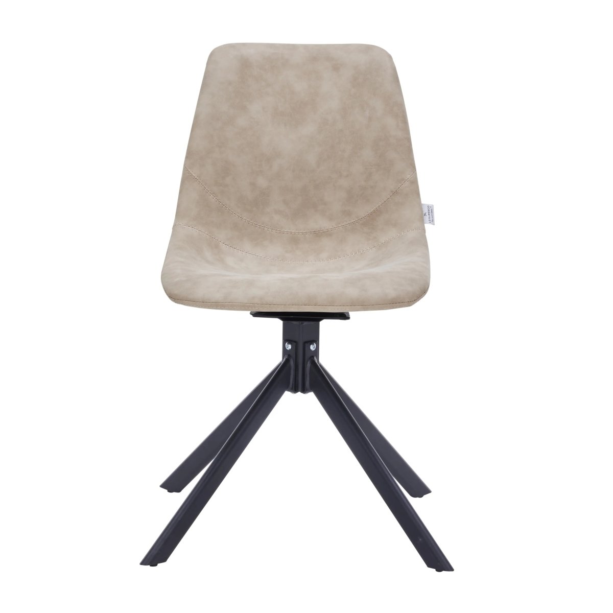 Markley Swivel Leather Dining Side Chair with Durable Iron Legs Set of 2