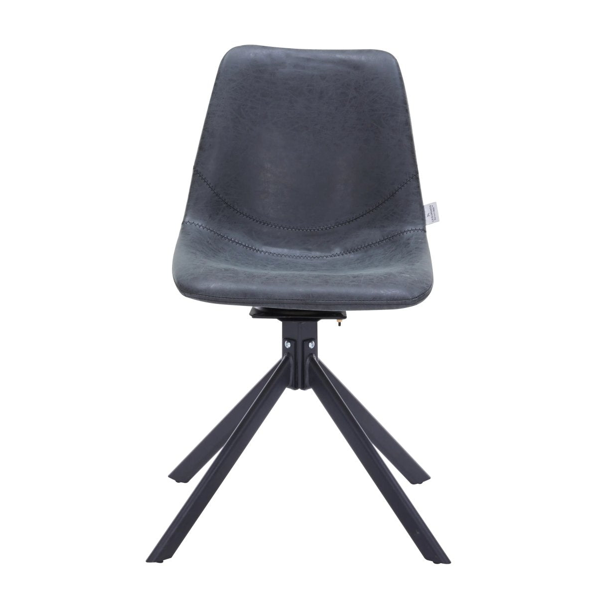Markley Swivel Leather Dining Side Chair with Durable Iron Legs Set of 2