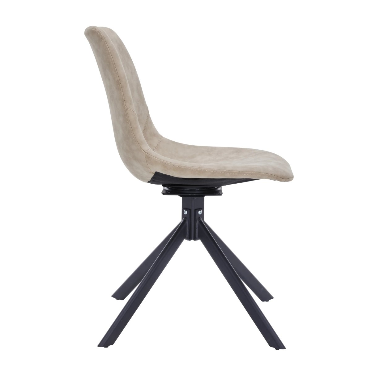 Markley Swivel Leather Dining Side Chair with Durable Iron Legs Set of 2