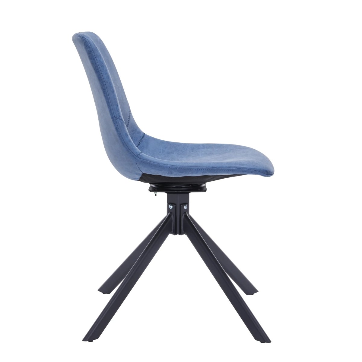 Markley Swivel Leather Dining Side Chair with Durable Iron Legs Set of 2