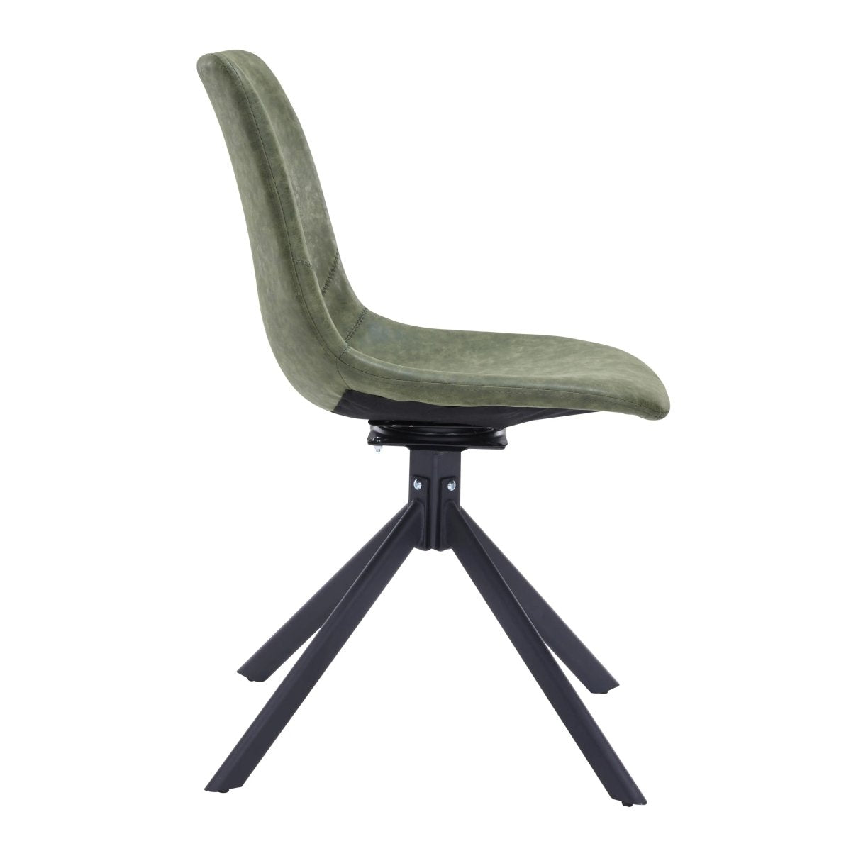 Markley Swivel Leather Dining Side Chair with Durable Iron Legs Set of 4