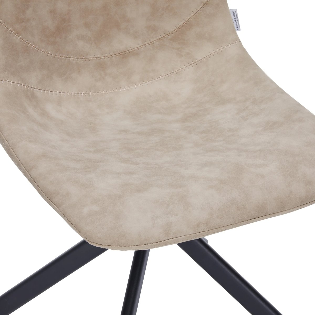 Markley Swivel Leather Dining Side Chair with Durable Iron Legs Set of 4