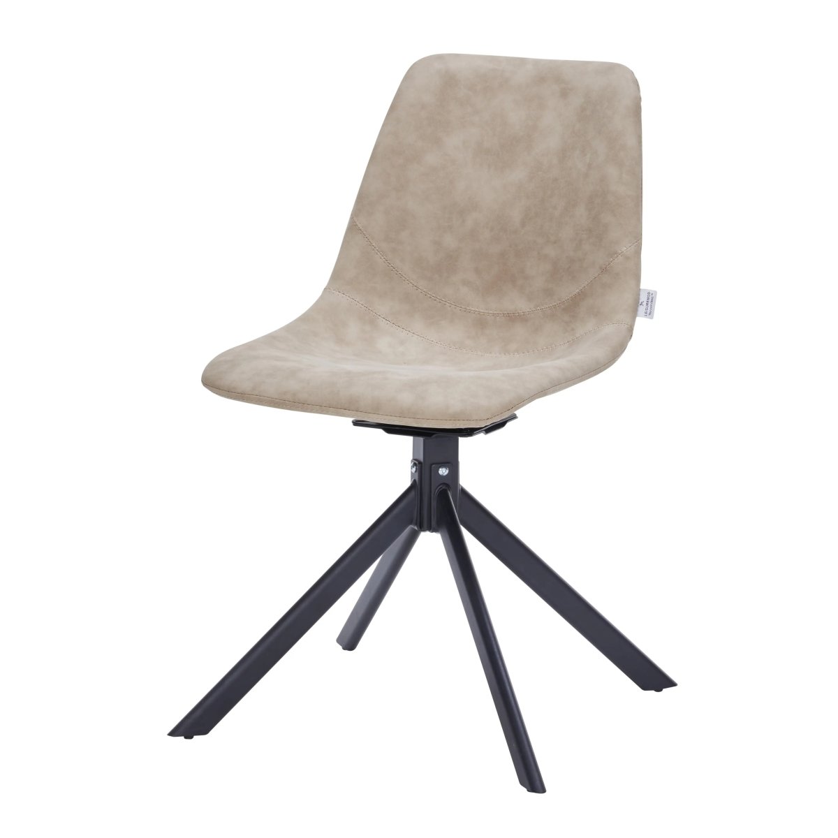 Markley Swivel Leather Dining Side Chair with Durable Iron Legs Set of 4