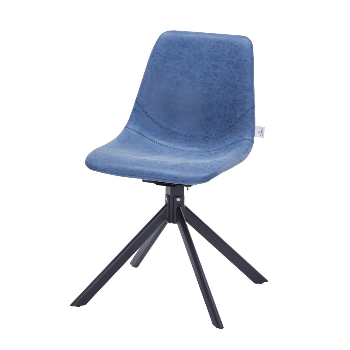 Markley Swivel Leather Dining Side Chair with Durable Iron Legs Set of 4