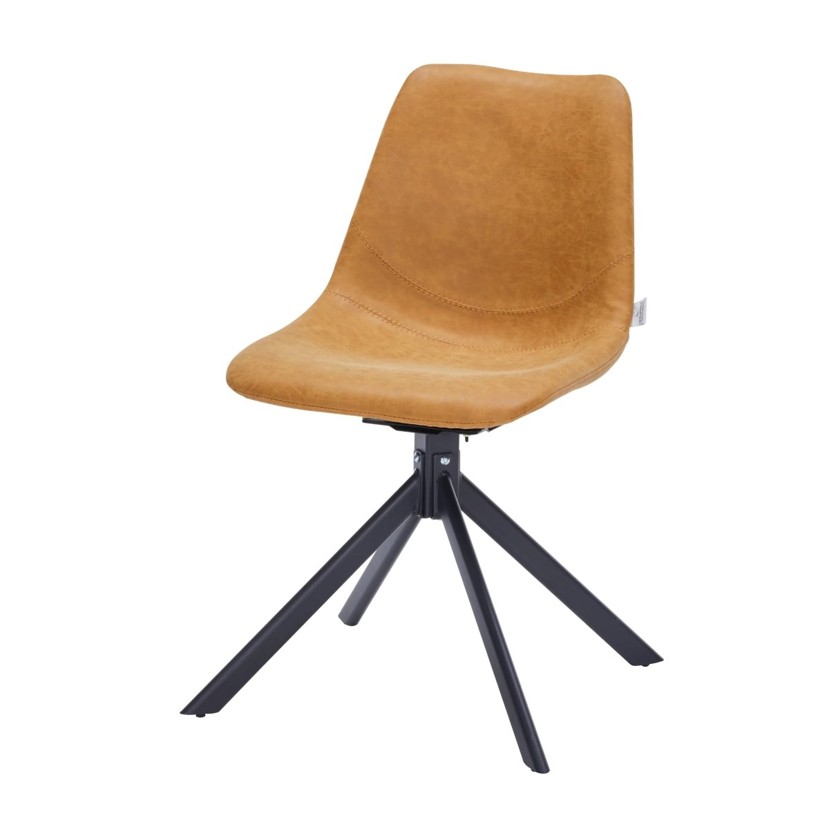 Markley Swivel Leather Dining Side Chair with Durable Iron Legs Set of 4