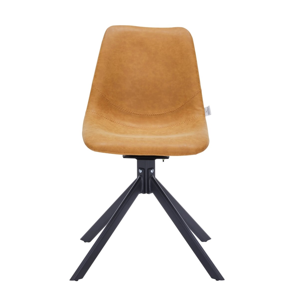 Markley Swivel Leather Dining Side Chair with Durable Iron Legs Set of 4