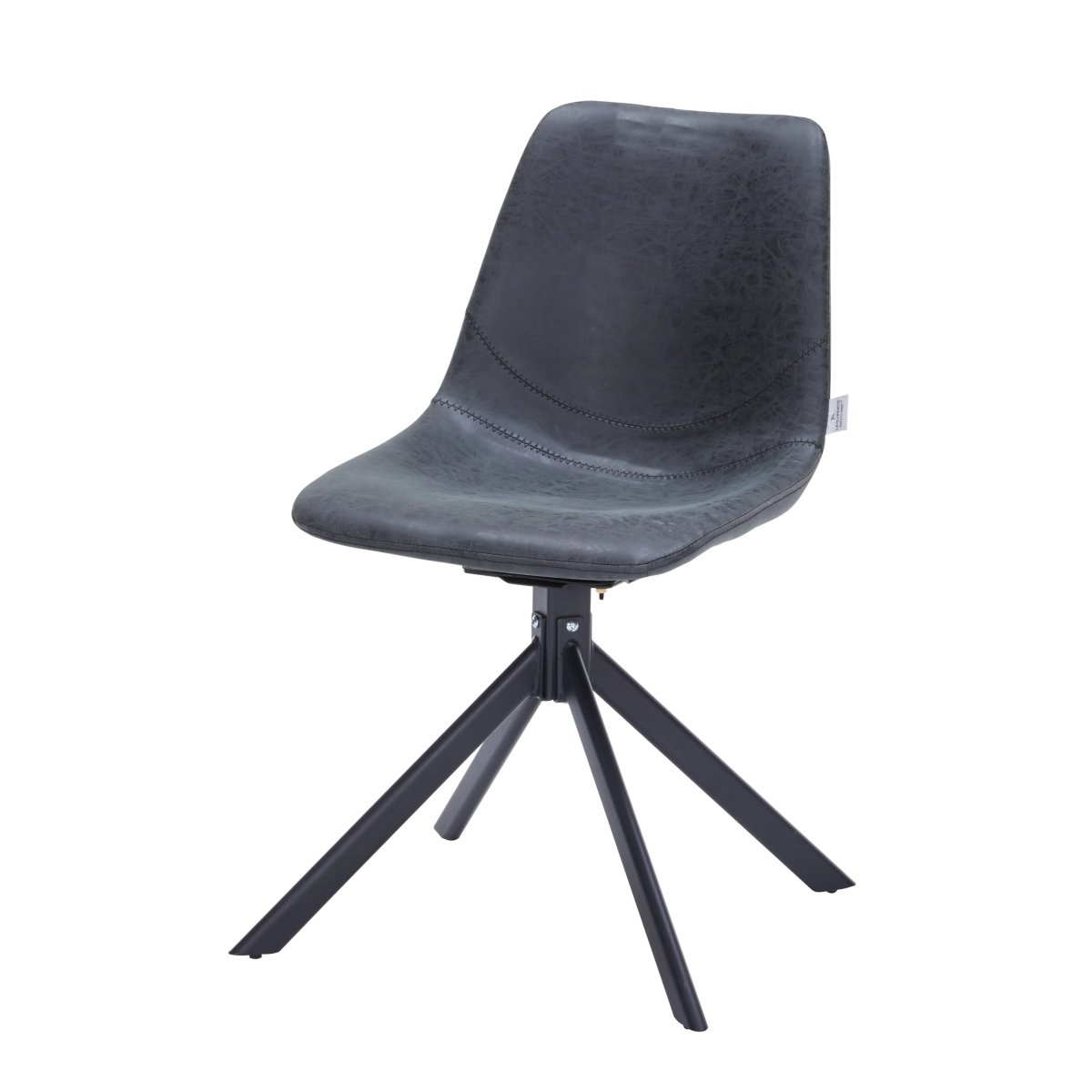 Markley Swivel Leather Dining Side Chair with Durable Iron Legs Set of 4