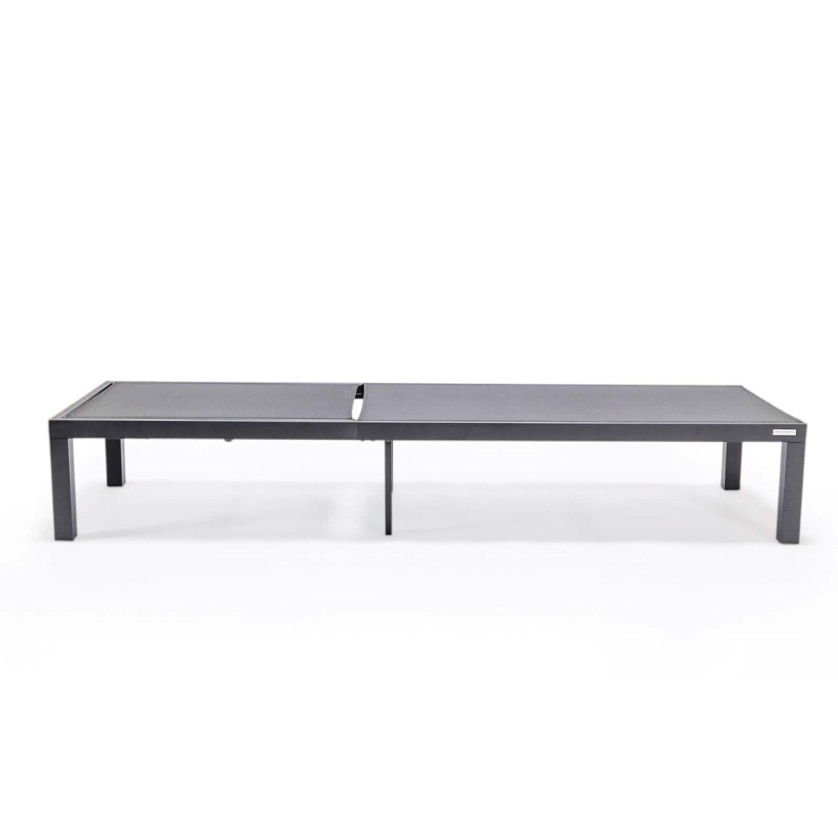 Marlin Patio Chaise Lounge Chair with Black Aluminum Frame, Set of 2
