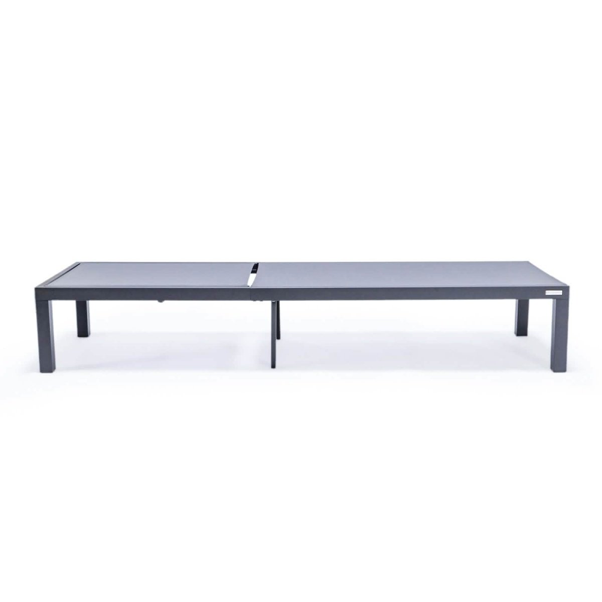 Marlin Patio Chaise Lounge Chair with Black Aluminum Frame, Set of 2