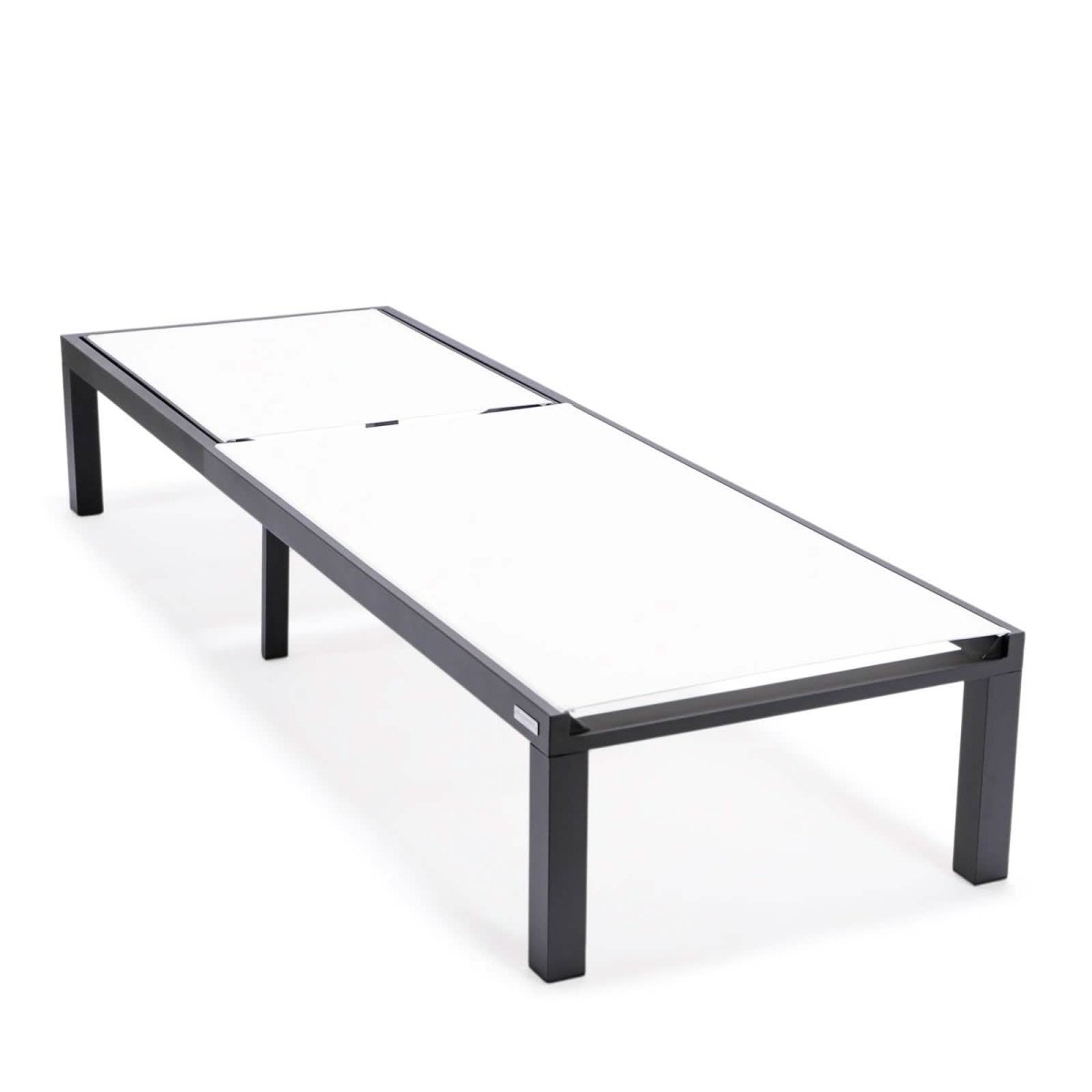 Marlin Patio Chaise Lounge Chair with Black Aluminum Frame, Set of 2