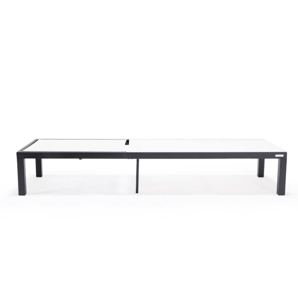Marlin Patio Chaise Lounge Chair with Black Aluminum Frame, Set of 2