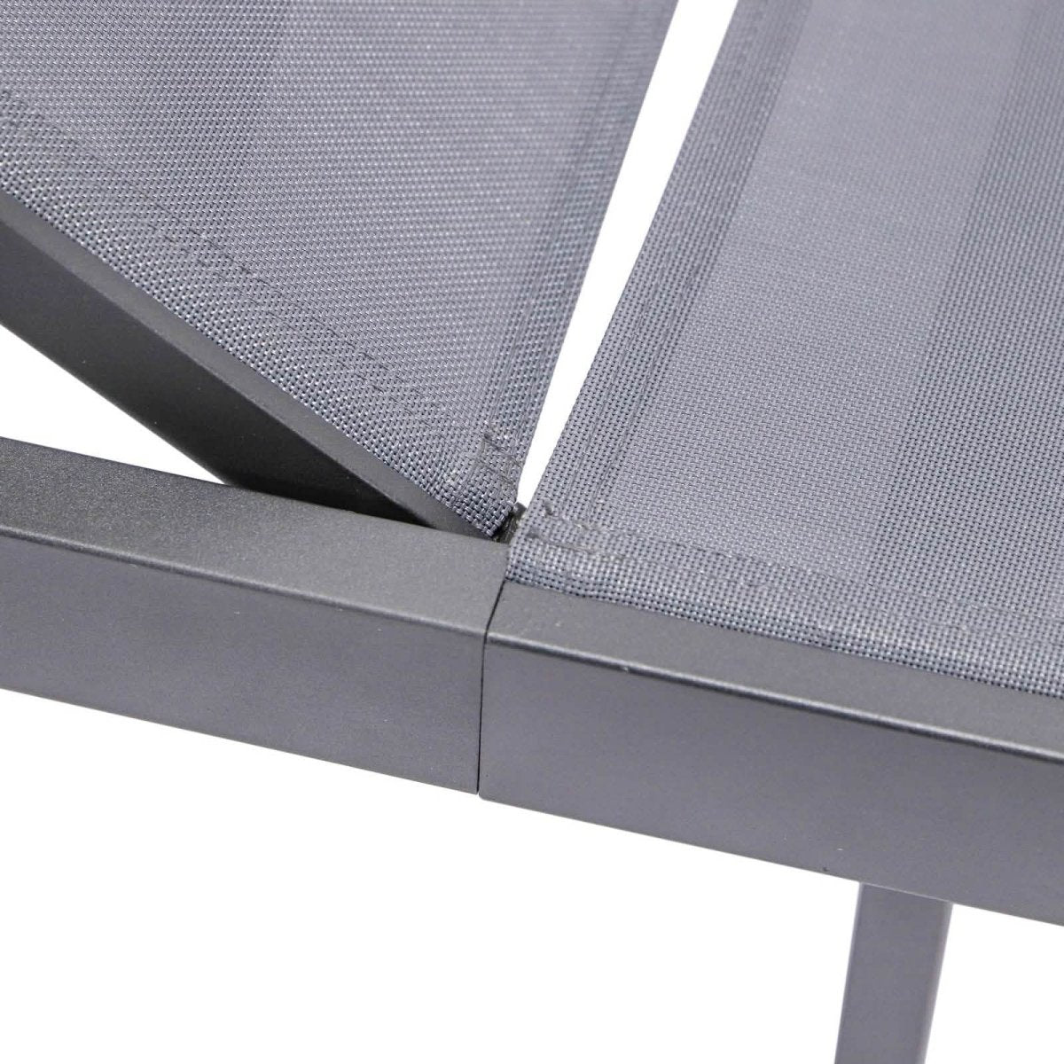 Marlin Patio Chaise Lounge Chair with Black Aluminum Frame, Set of 2