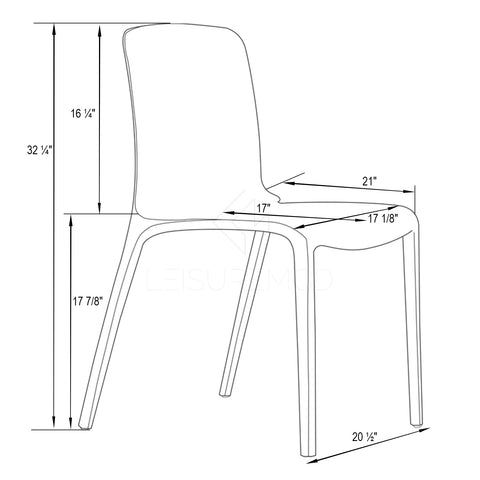 Murray Stackable Dining Side Chair in Plastic