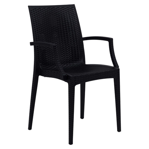 Mace Patio Outdoor Dining Armchair with Weave Design in Polypropylene