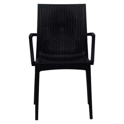 Mace Patio Outdoor Dining Armchair with Weave Design in Polypropylene