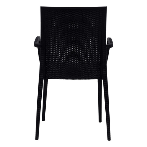 Mace Patio Outdoor Dining Armchair with Weave Design in Polypropylene