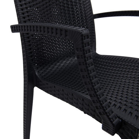 Mace Patio Outdoor Dining Armchair with Weave Design in Polypropylene