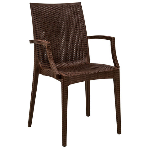 Mace Patio Outdoor Dining Armchair with Weave Design in Polypropylene