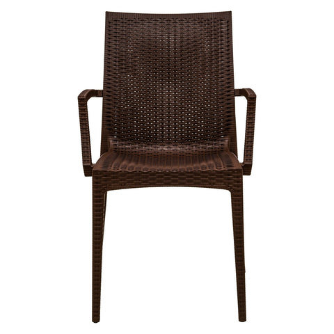 Mace Patio Outdoor Dining Armchair with Weave Design in Polypropylene