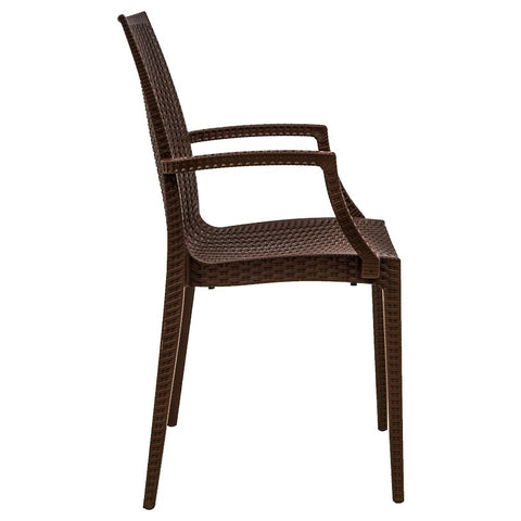 Mace Patio Outdoor Dining Armchair with Weave Design in Polypropylene