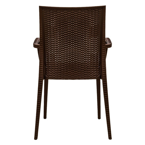 Mace Patio Outdoor Dining Armchair with Weave Design in Polypropylene