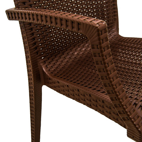 Mace Patio Outdoor Dining Armchair with Weave Design in Polypropylene