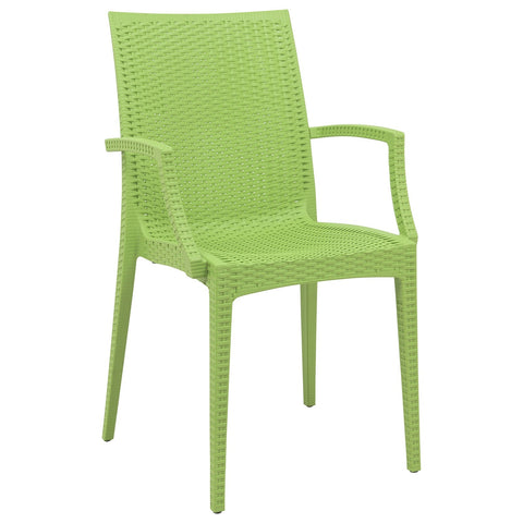 Mace Patio Outdoor Dining Armchair with Weave Design in Polypropylene