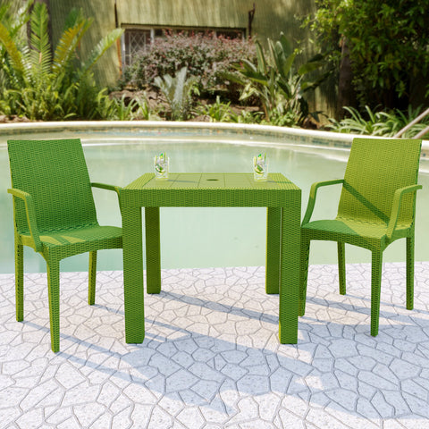 Mace Patio Outdoor Dining Armchair with Weave Design in Polypropylene