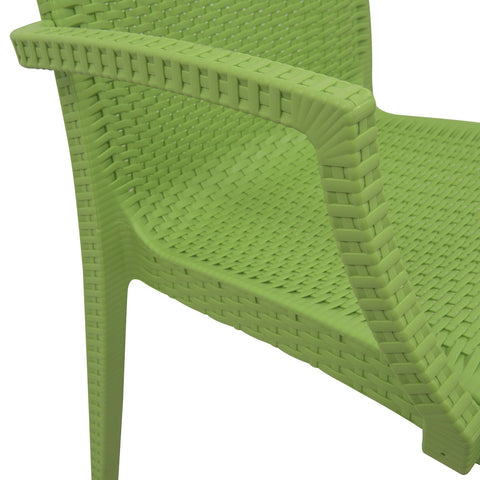 Mace Patio Outdoor Dining Armchair with Weave Design in Polypropylene