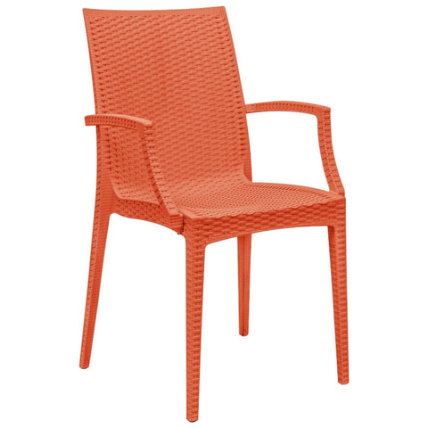 Mace Patio Outdoor Dining Armchair with Weave Design in Polypropylene