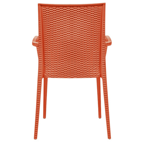 Mace Patio Outdoor Dining Armchair with Weave Design in Polypropylene