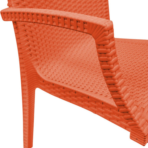 Mace Patio Outdoor Dining Armchair with Weave Design in Polypropylene