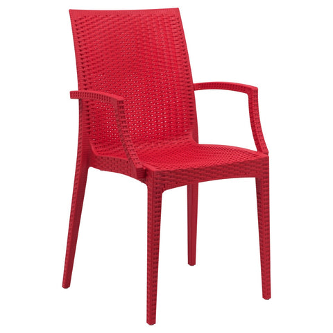 Mace Patio Outdoor Dining Armchair with Weave Design in Polypropylene