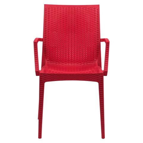 Mace Patio Outdoor Dining Armchair with Weave Design in Polypropylene