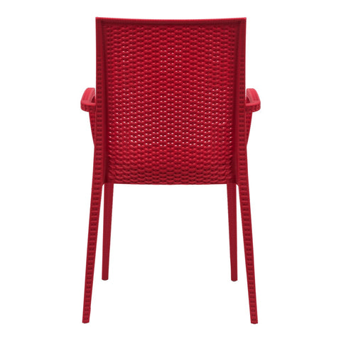 Mace Patio Outdoor Dining Armchair with Weave Design in Polypropylene