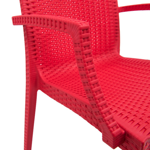 Mace Patio Outdoor Dining Armchair with Weave Design in Polypropylene