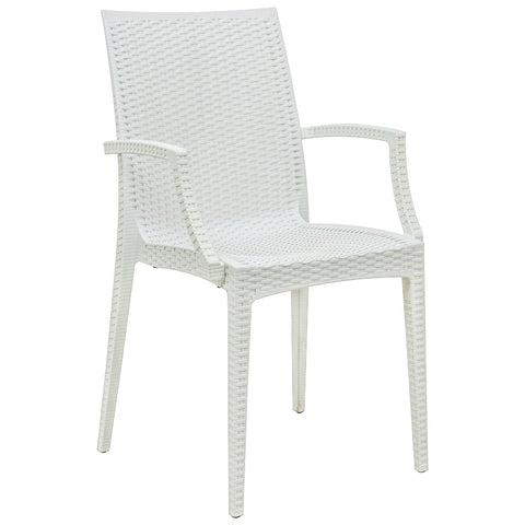 Mace Patio Outdoor Dining Armchair with Weave Design in Polypropylene