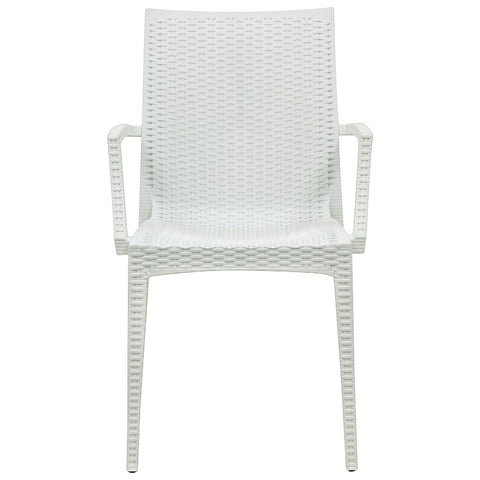 Mace Patio Outdoor Dining Armchair with Weave Design in Polypropylene