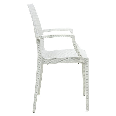 Mace Patio Outdoor Dining Armchair with Weave Design in Polypropylene