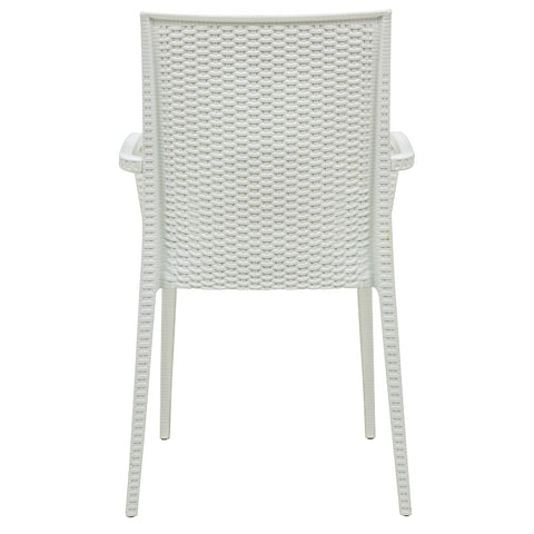 Mace Patio Outdoor Dining Armchair with Weave Design in Polypropylene