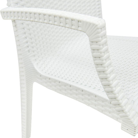 Mace Patio Outdoor Dining Armchair with Weave Design in Polypropylene